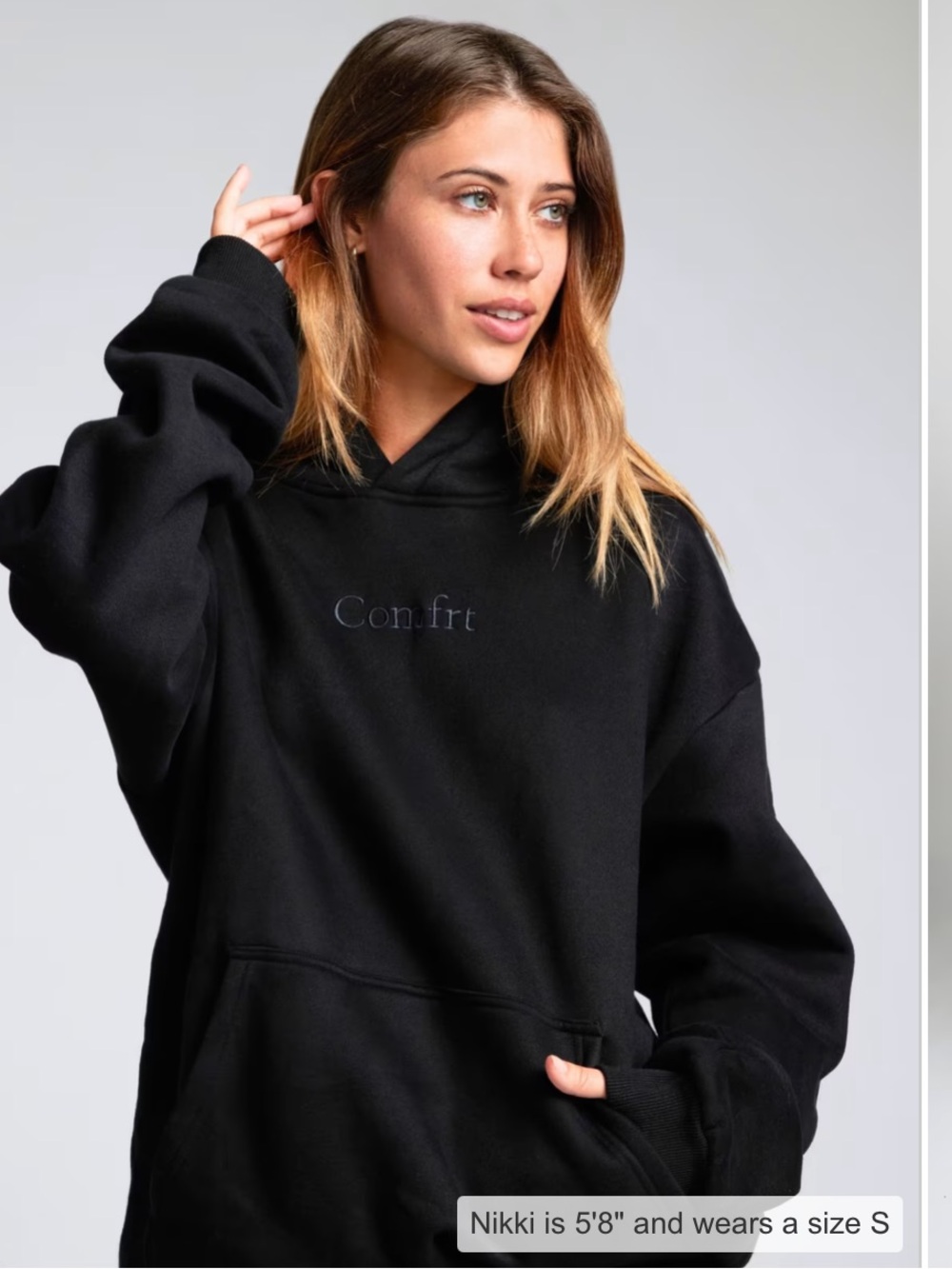 Comfrt Oversized Hoodie - Black